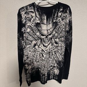 Xtreme couture Black Long Sleeve Graphic Tee